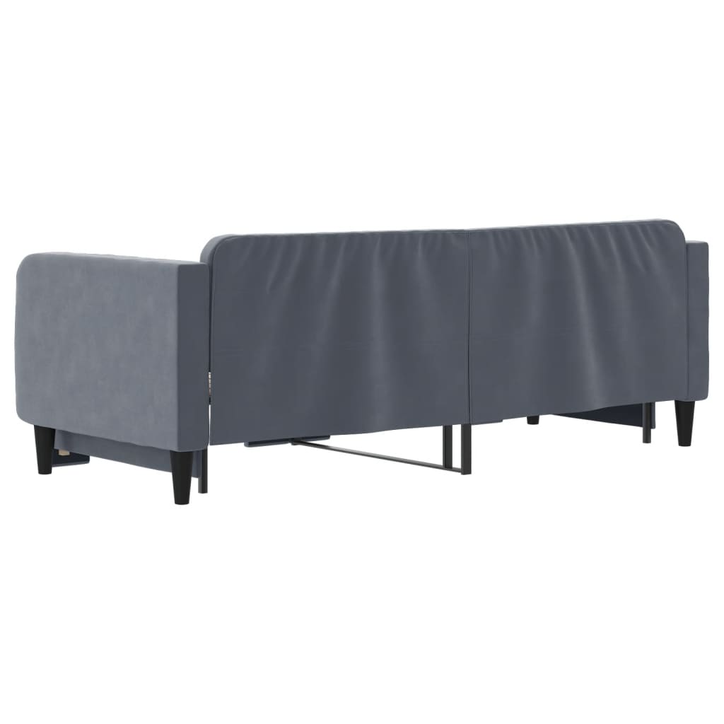 Divano Letto con Letto Estraibile-Sofa Letto-Daybed Grigio Scuro 80x200cm Velluto 311883