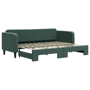 Divano Letto con Letto Estraibile-Sofa Letto-Daybed Verde Scuro 80x200cm Velluto 788166