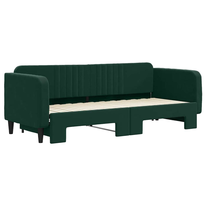 Divano Letto con Letto Estraibile-Sofa Letto-Daybed Verde Scuro 80x200cm Velluto 788166