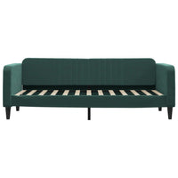 Divano Letto con Letto Estraibile Verde Scuro 80x200cm Velluto 3197058
