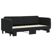Divano Letto con Letto Estraibile Nero 80x200 cm in Velluto 3197060