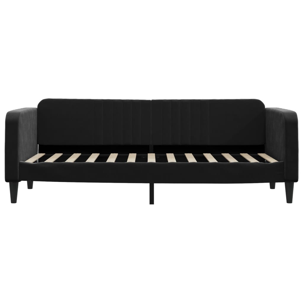 Divano Letto con Letto Estraibile-Sofa Letto-Daybed Nero 80x200 cm in Velluto 759937