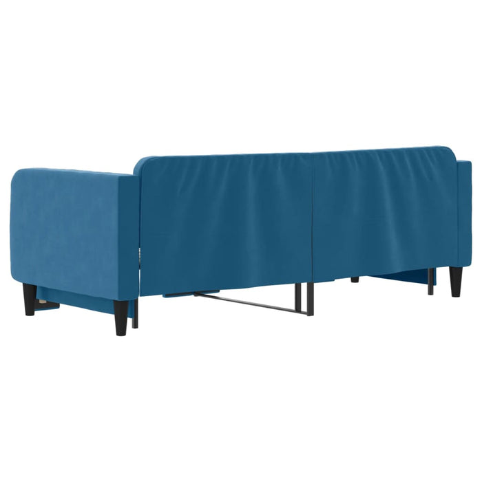 Divano Letto con Letto Estraibile Blu 90x200 cm in Velluto 3197062