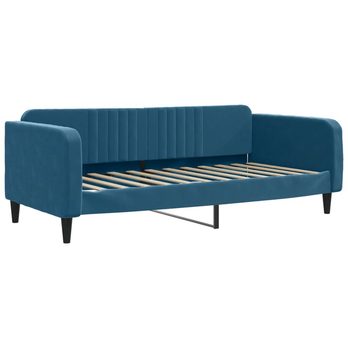 Divano Letto con Letto Estraibile-Sofa Letto-Daybed Blu 90x200 cm in Velluto 442694
