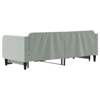 Divano Letto con Letto Estraibile Grigio Chiaro 90x200 Velluto 3197063