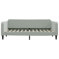 Divano Letto con Letto Estraibile-Sofa Letto-Daybed Grigio Chiaro 90x200 Velluto 757629