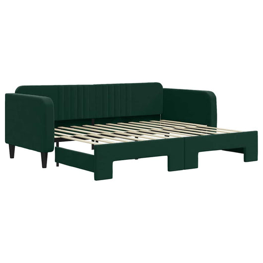 Divano Letto con Letto Estraibile-Sofa Letto-Daybed Verde Scuro 90x200cm Velluto 573931