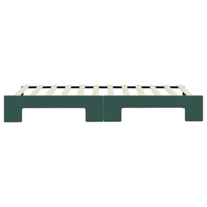 Divano Letto con Letto Estraibile-Sofa Letto-Daybed Verde Scuro 90x200cm Velluto 573931
