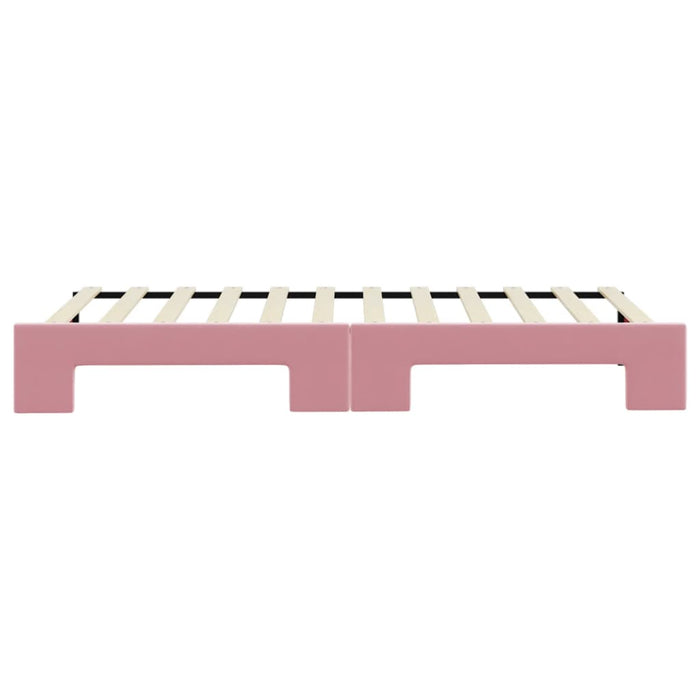 Divano Letto con Letto Estraibile Rosa 90x200 cm in Velluto 3197066