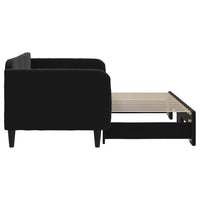 Divano Letto con Letto Estraibile Nero 90x200 cm in Velluto 3197067