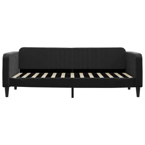 Divano Letto con Letto Estraibile-Sofa Letto-Daybed Nero 90x200 cm in Velluto 377165