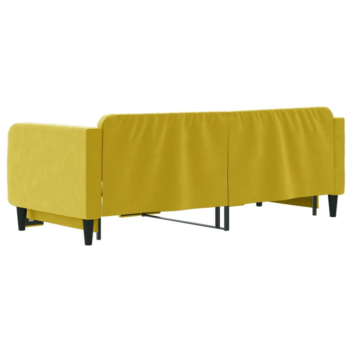 Divano Letto con Letto Estraibile Giallo 90x200 cm in Velluto 3197068