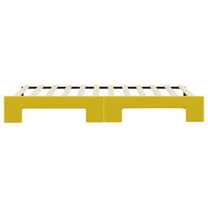 Divano Letto con Letto Estraibile Giallo 90x200 cm in Velluto 3197068