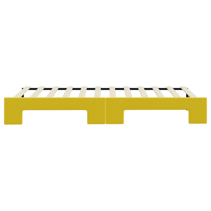 Divano Letto con Letto Estraibile Giallo 90x200 cm in Velluto 3197068