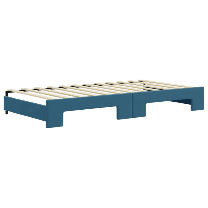 Divano Letto con Letto Estraibile-Sofa Letto-Daybed Blu 100x200 cm in Velluto 996708