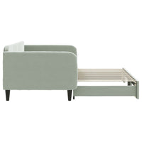 Divano Letto con Letto Estraibile Grigio Chiaro 100x200 Velluto 3197070