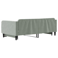 Divano Letto con Letto Estraibile Grigio Chiaro 100x200 Velluto 3197070