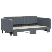 Divano Letto con Letto Estraibile-Sofa Letto-Daybed Grigio Scuro 100x200 Velluto 295347