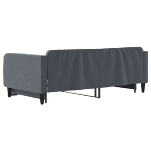 Divano Letto con Letto Estraibile-Sofa Letto-Daybed Grigio Scuro 100x200 Velluto 295347