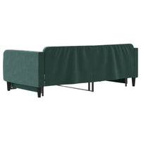 Divano Letto con Letto Estraibile Verde Scuro 100x200cm Velluto