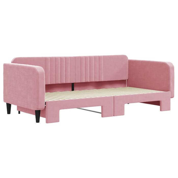Divano Letto con Letto Estraibile-Sofa Letto-Daybed Rosa 100x200 cm in Velluto 944991