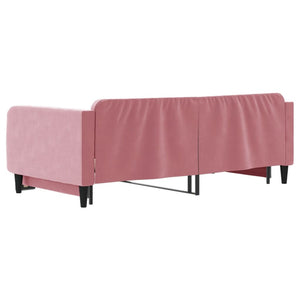 Divano Letto con Letto Estraibile-Sofa Letto-Daybed Rosa 100x200 cm in Velluto 944991