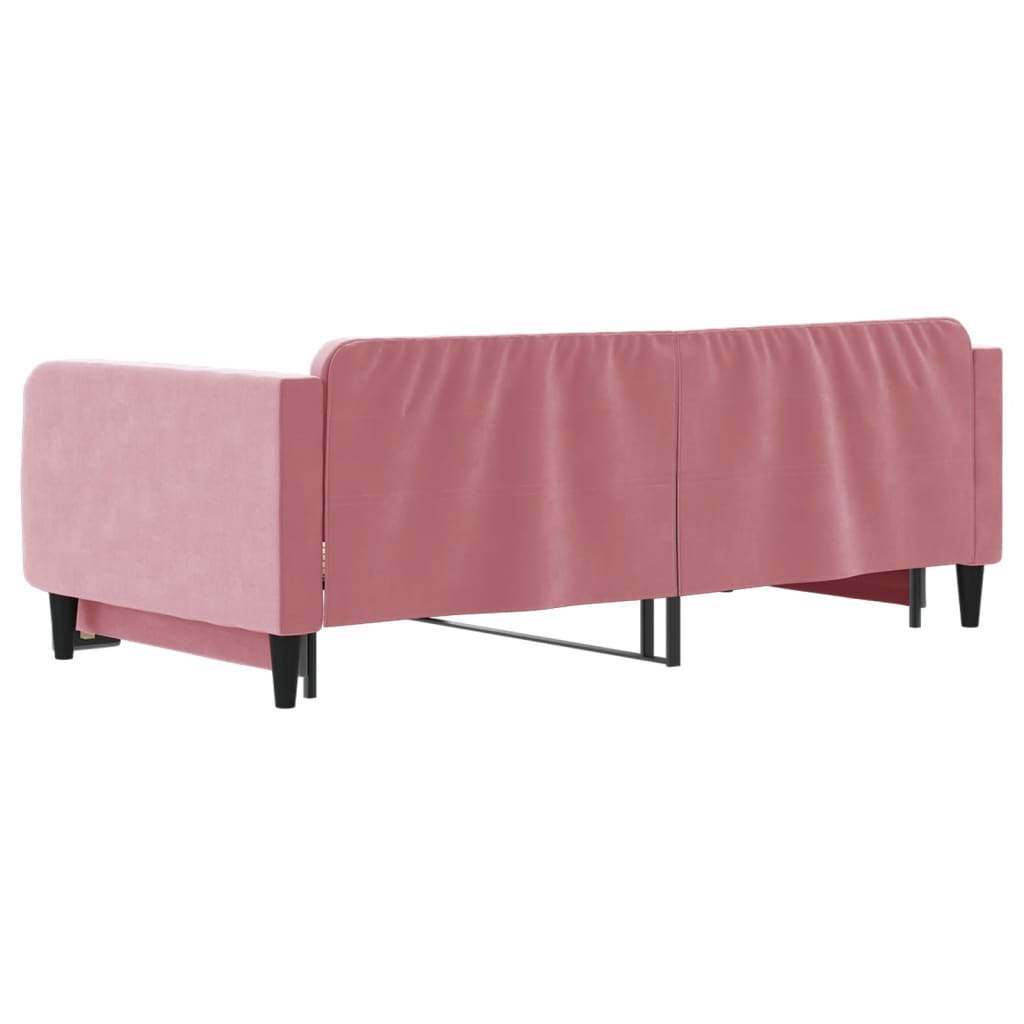 Divano Letto con Letto Estraibile Rosa 100x200 cm in Velluto 3197073