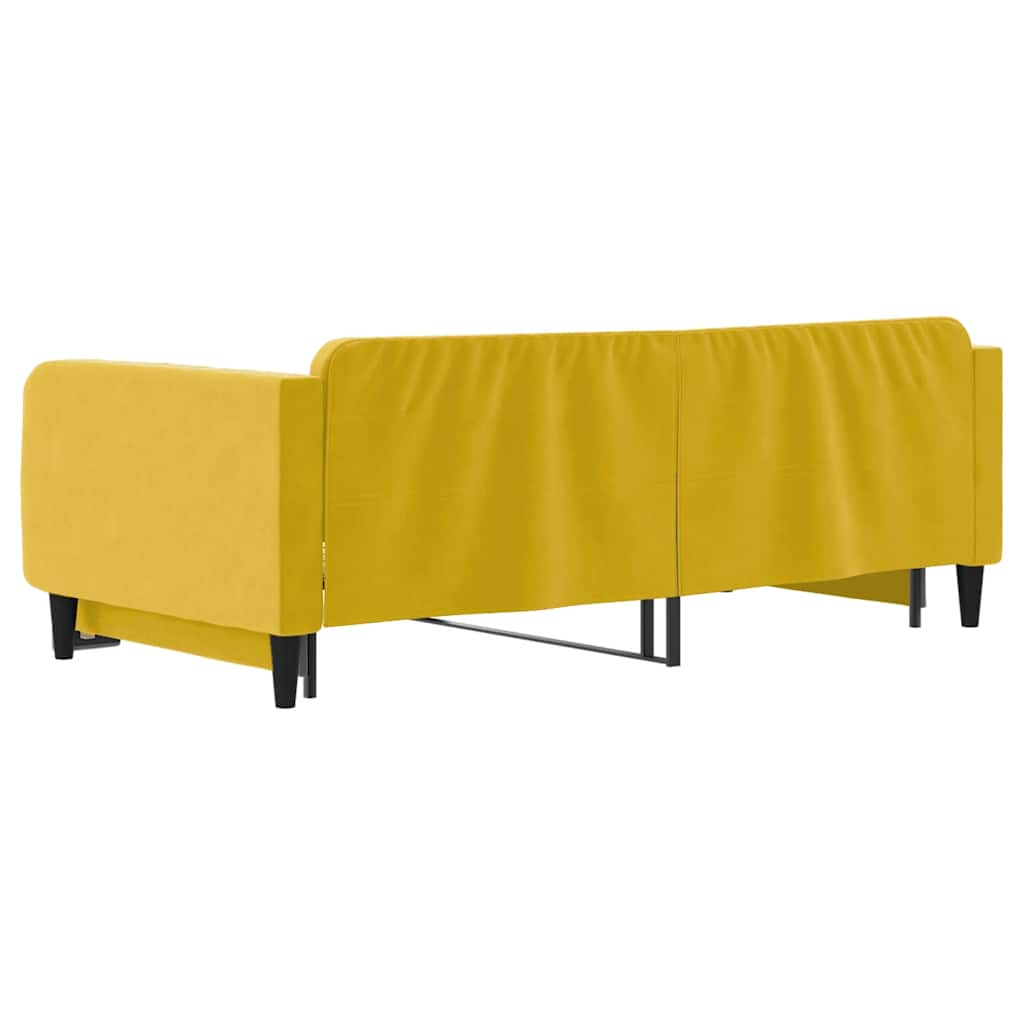 Divano Letto con Letto Estraibile-Sofa Letto-Daybed Giallo 100x200 cm in Velluto 656600