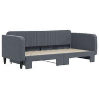Divano Letto con Letto Estraibile-Sofa Letto-Daybed Grigio Scuro 90x190cm Velluto 566115