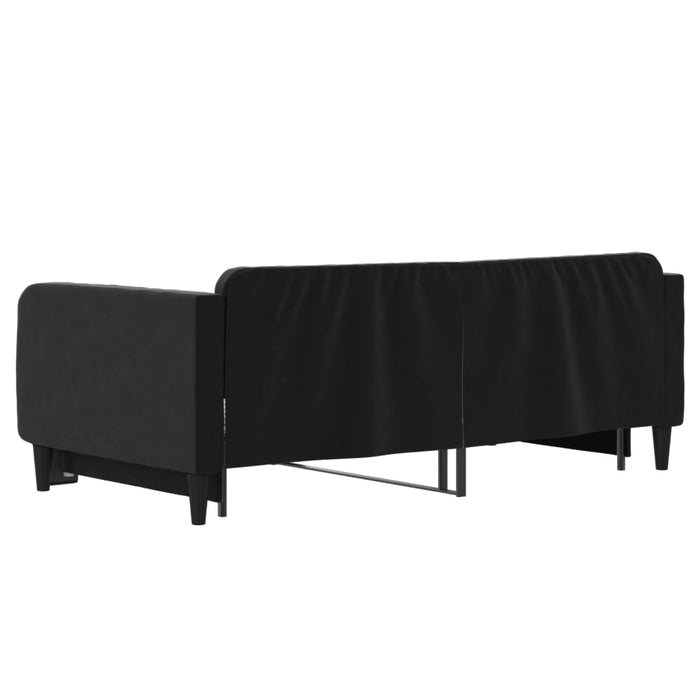 Divano Letto con Letto Estraibile Nero 90x190 cm in Velluto 3197078