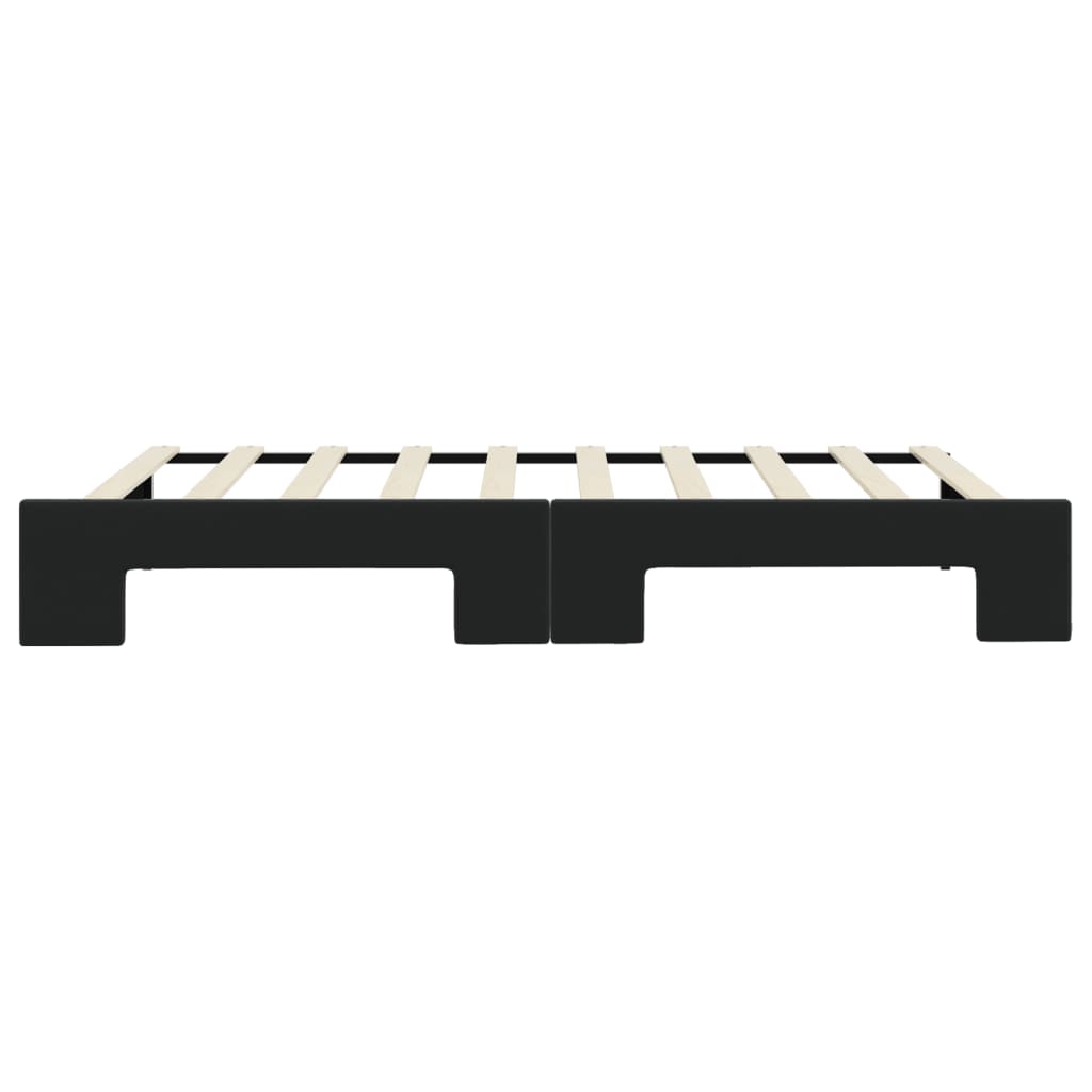 Divano Letto con Letto Estraibile Nero 90x190 cm in Velluto 3197078