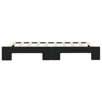 Divano Letto con Letto Estraibile-Sofa Letto-Daybed Nero 90x190 cm in Velluto 364826