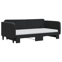 Divano Letto Estraibile con Materassi Nero 90x190 cm Velluto 3197102