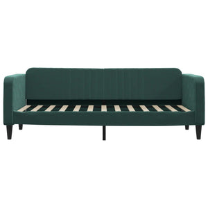 Divano Letto Estraibile Cassetti Verde Scuro 80x200cm Velluto