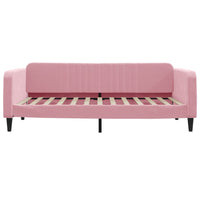 Divano Letto Estraibile con Cassetti Rosa 100x200 cm Velluto 3197121