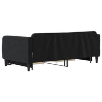 Divano Letto Estraibile con Cassetti Nero 90x190 cm in Velluto 3197126