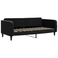 Divano Letto Estraibile con Cassetti Nero 90x190 cm in Velluto 3197150