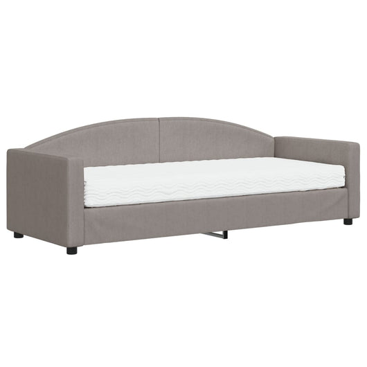 Divano Letto con Materasso-Sofa Letto-Daybed Tortora 80x200 cm in Tessuto 154147