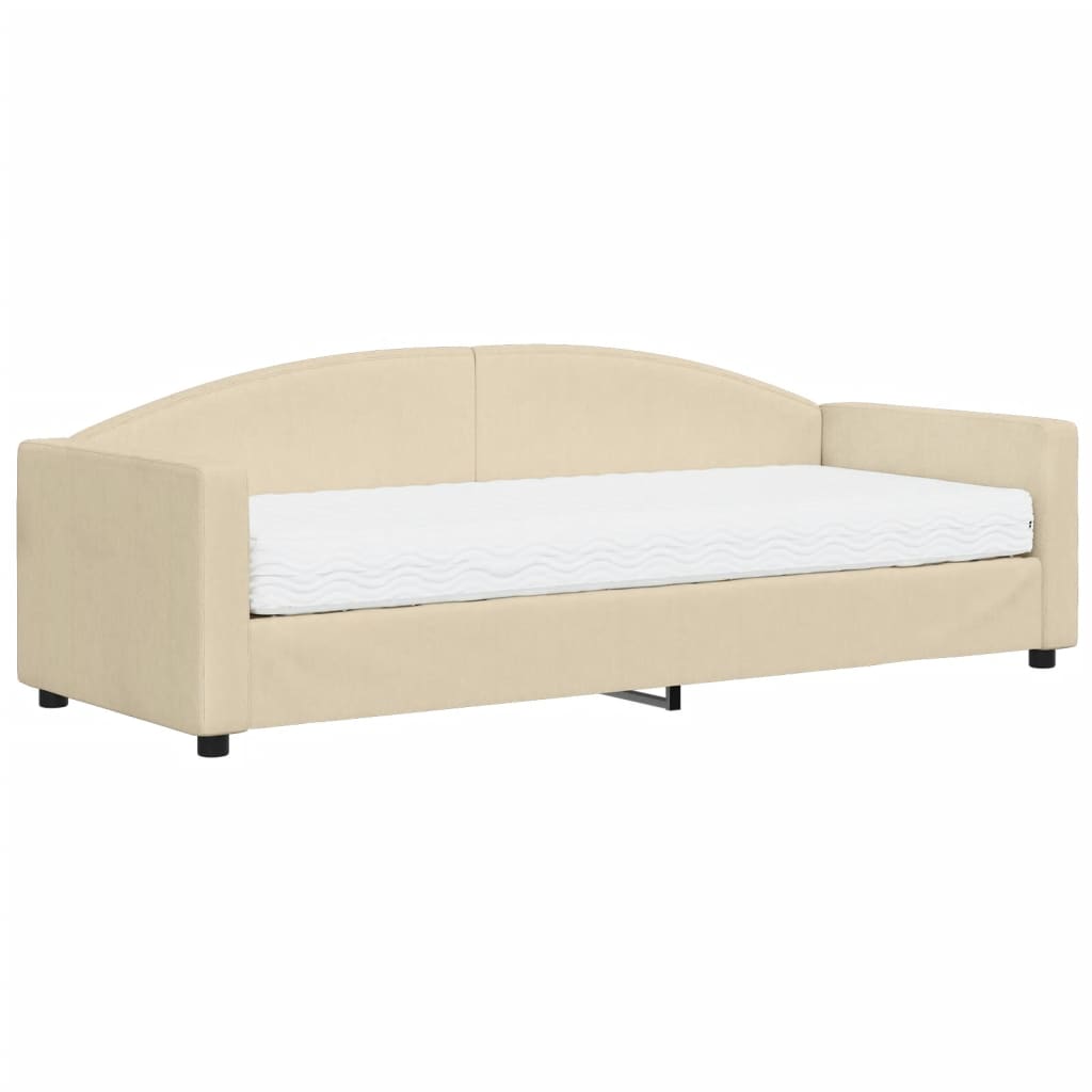 Divano Letto con Materasso Crema 80x200 cm in Tessutocod mxl 72922