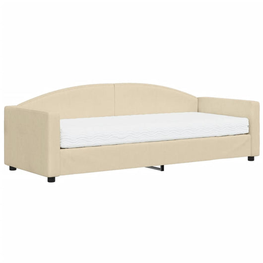 Divano Letto con Materasso Crema 80x200 cm in Tessutocod mxl 72922