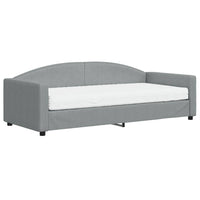 Divano Letto con Materasso Grigio Chiaro 90x200 cm in Tessuto 3197170