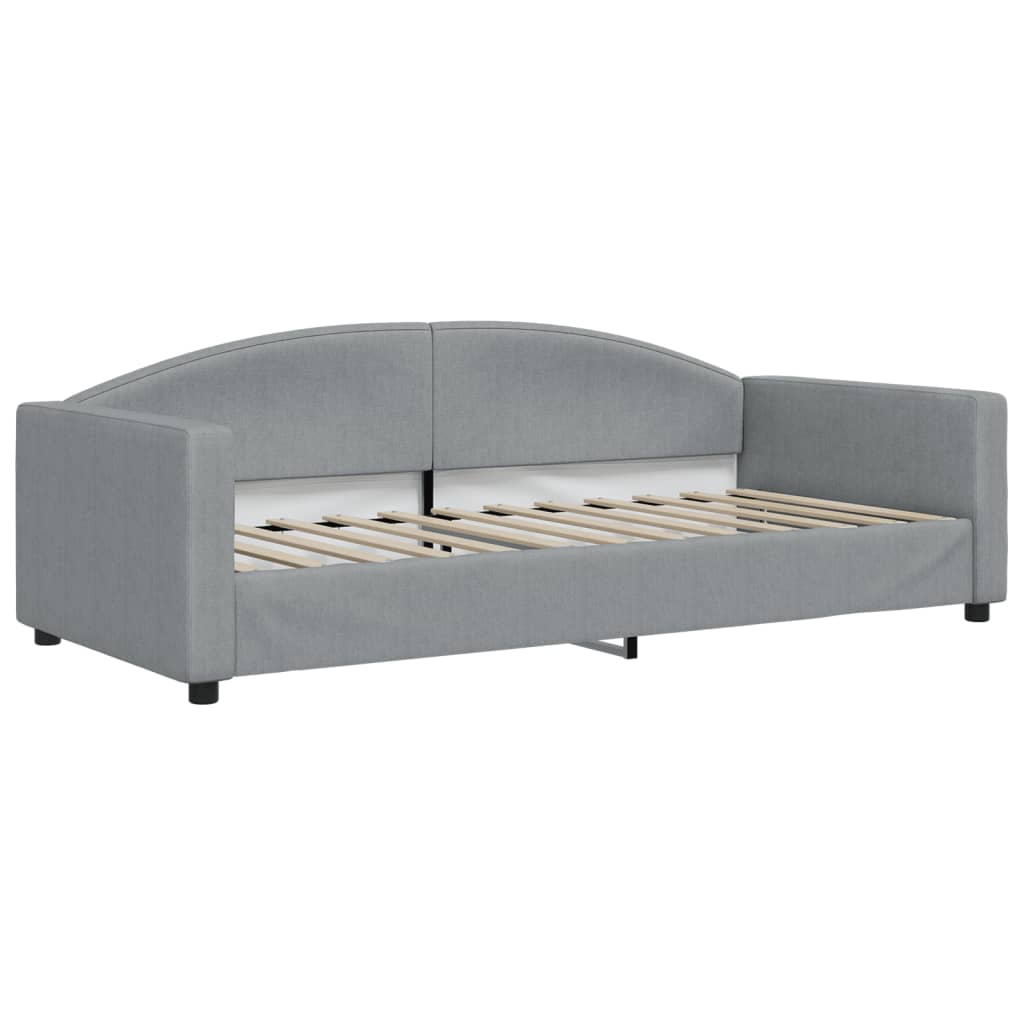 Divano Letto con Materasso Grigio Chiaro 90x200 cm in Tessuto 3197170