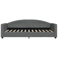 Divano Letto con Materasso Grigio Scuro 90x200 cm in Tessuto 3197171