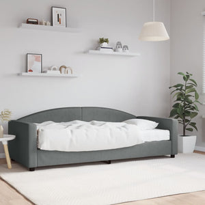 Divano Letto con Materasso Grigio Scuro 90x200 cm in Tessuto 3197171