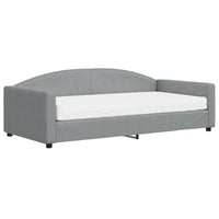 Divano Letto con Materasso Grigio Chiaro 100x200 cm in Tessuto 3197175