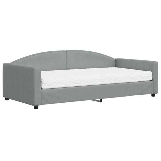 Divano Letto con Materasso Grigio Chiaro 100x200 cm in Tessutocod mxl 96907
