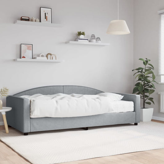 Divano Letto con Materasso Grigio Chiaro 100x200 cm in Tessutocod mxl 96907