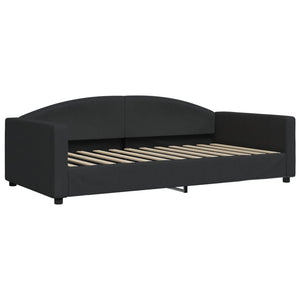 Divano Letto con Materasso-Sofa Letto-Daybed Nero 100x200 cm in Tessuto 947489