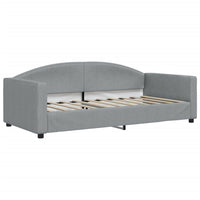 Divano Letto con Materasso Grigio Chiaro 90x190 cm in Tessuto