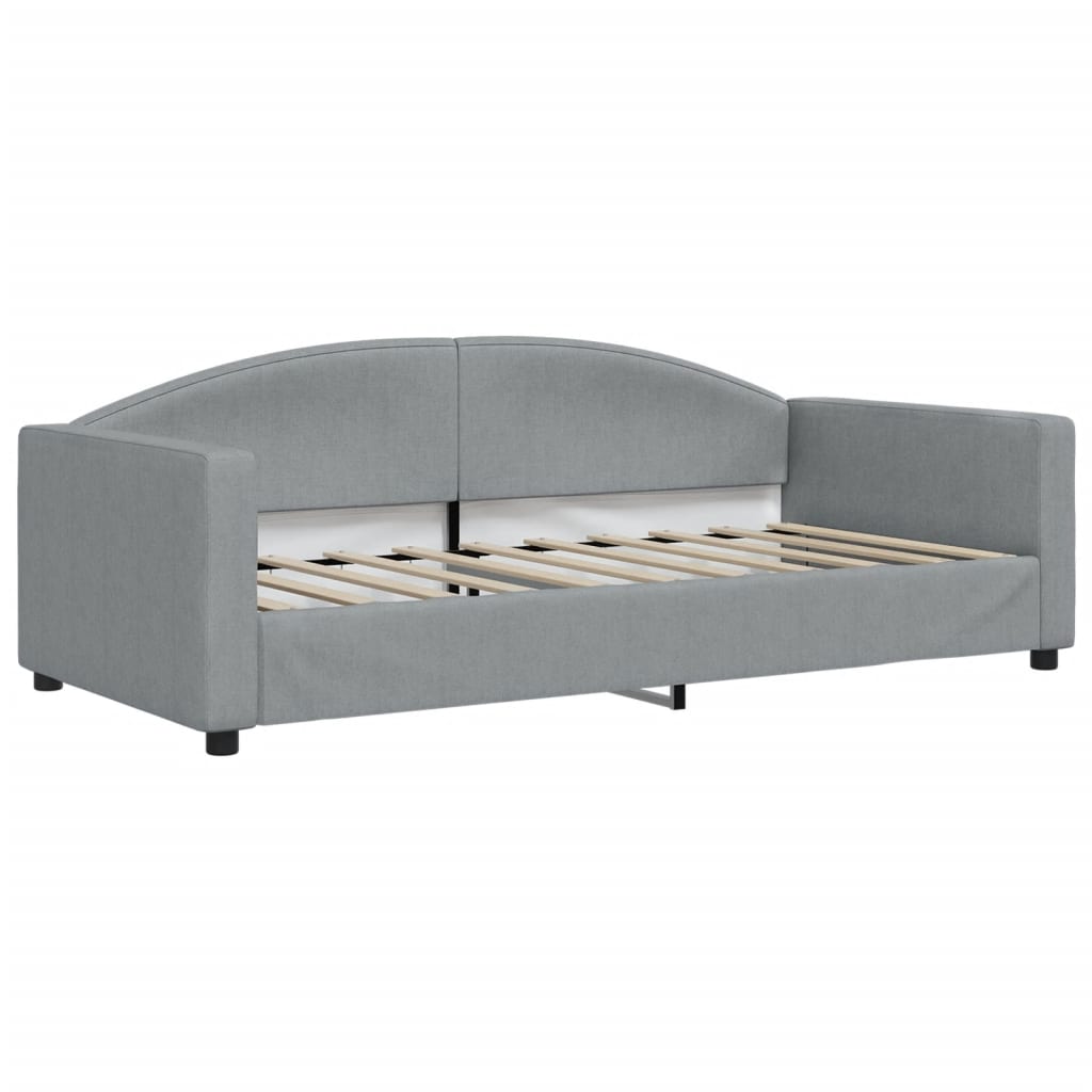 Divano Letto con Materasso-Sofa Letto-Daybed Grigio Chiaro 90x190 cm in Tessuto 762173